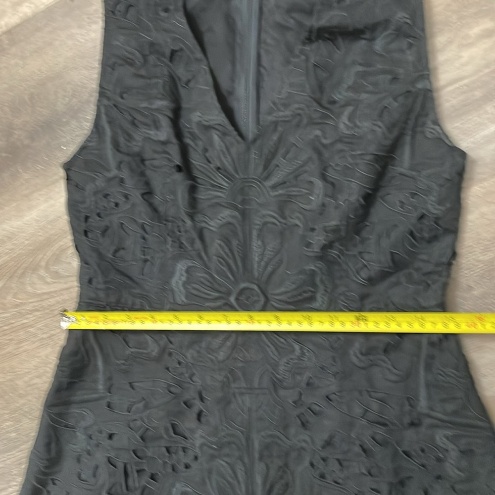 Theory Eyelet Linen Cotton Dress Little Black Summer Dress Size 6 Embroidered - Picture 10 of 14